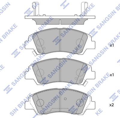 Hi-Q SP1719 - Kit de plaquettes de frein, frein à disque cwaw.fr