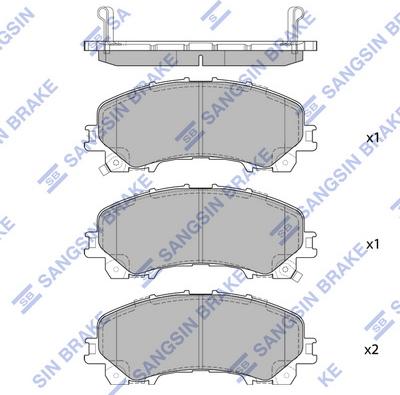 Hi-Q SP1714 - Kit de plaquettes de frein, frein à disque cwaw.fr