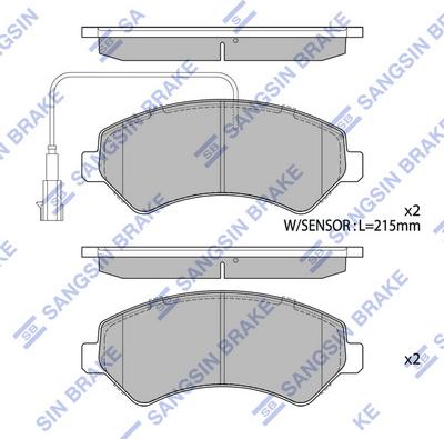 Hi-Q SP1716 - Kit de plaquettes de frein, frein à disque cwaw.fr