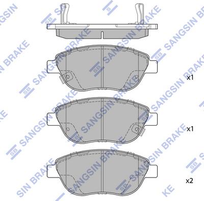 Hi-Q SP1710 - Kit de plaquettes de frein, frein à disque cwaw.fr