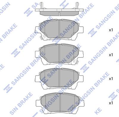 Hi-Q SP1718 - Kit de plaquettes de frein, frein à disque cwaw.fr