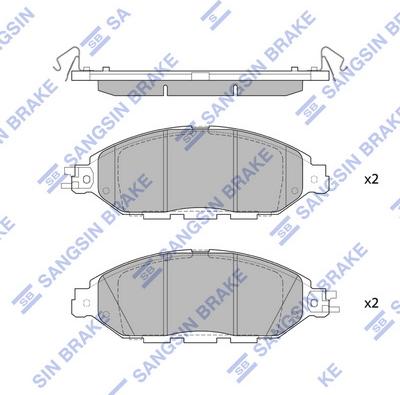 Hi-Q SP1713 - Kit de plaquettes de frein, frein à disque cwaw.fr