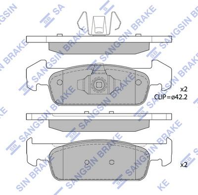 Hi-Q SP1786 - Kit de plaquettes de frein, frein à disque cwaw.fr