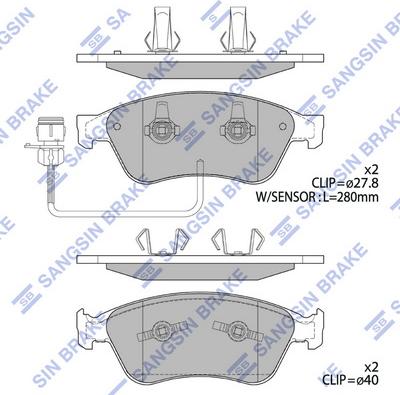 Hi-Q SP1788 - Kit de plaquettes de frein, frein à disque cwaw.fr