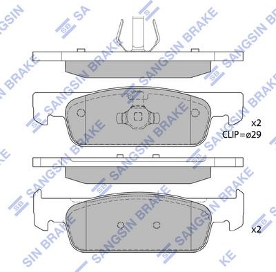 Hi-Q SP1787A - Kit de plaquettes de frein, frein à disque cwaw.fr