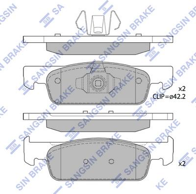 Hi-Q SP1787 - Kit de plaquettes de frein, frein à disque cwaw.fr