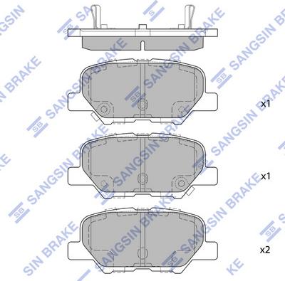 Hi-Q SP1731 - Kit de plaquettes de frein, frein à disque cwaw.fr