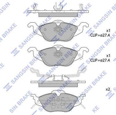 Hi-Q SP1738 - Kit de plaquettes de frein, frein à disque cwaw.fr