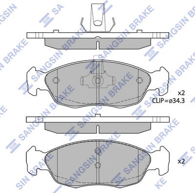 Hi-Q SP1737 - Kit de plaquettes de frein, frein à disque cwaw.fr