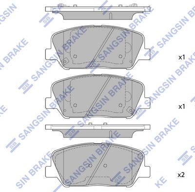 Hi-Q SP1721 - Kit de plaquettes de frein, frein à disque cwaw.fr