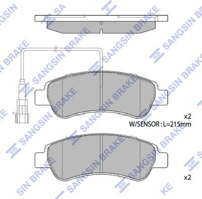 Hi-Q SP1727A - Kit de plaquettes de frein, frein à disque cwaw.fr