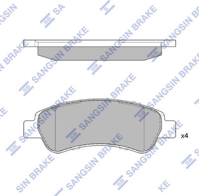 Hi-Q SP1727 - Kit de plaquettes de frein, frein à disque cwaw.fr