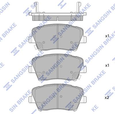 Hi-Q SP1778 - Kit de plaquettes de frein, frein à disque cwaw.fr