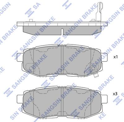 Hi-Q SP1777 - Kit de plaquettes de frein, frein à disque cwaw.fr