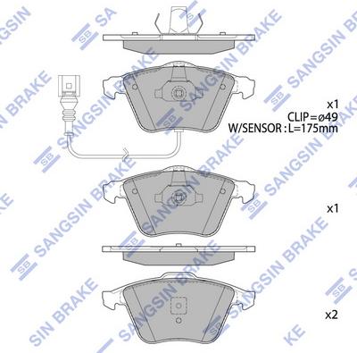 Hi-Q SP2446 - Kit de plaquettes de frein, frein à disque cwaw.fr