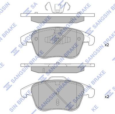 Hi-Q SP2473 - Kit de plaquettes de frein, frein à disque cwaw.fr