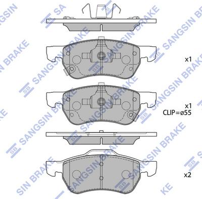 Hi-Q SP2596 - Kit de plaquettes de frein, frein à disque cwaw.fr