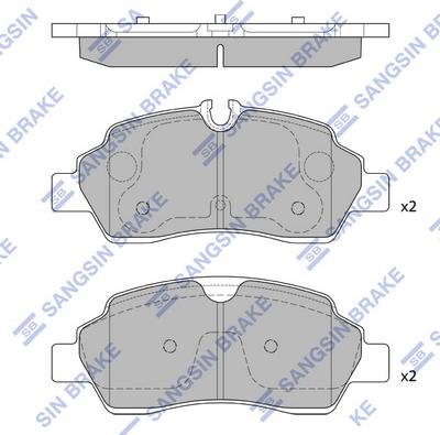 Hi-Q SP2598 - Kit de plaquettes de frein, frein à disque cwaw.fr