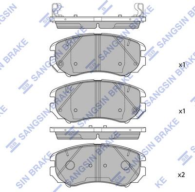 Hi-Q SP2556 - Kit de plaquettes de frein, frein à disque cwaw.fr