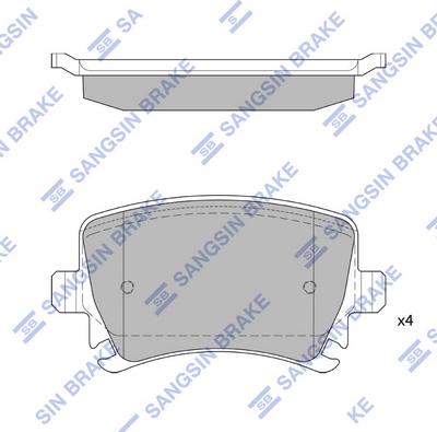 Hi-Q SP2099 - Kit de plaquettes de frein, frein à disque cwaw.fr