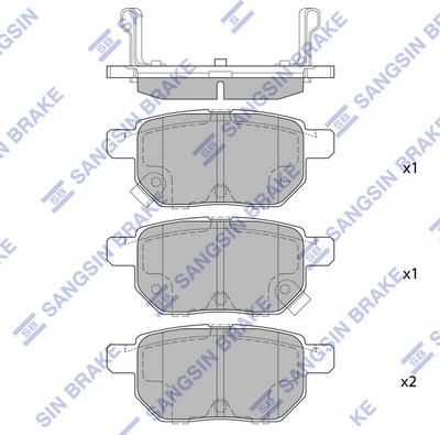 Hi-Q SP2094 - Kit de plaquettes de frein, frein à disque cwaw.fr