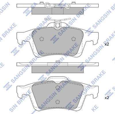 Hi-Q SP2091 - Kit de plaquettes de frein, frein à disque cwaw.fr