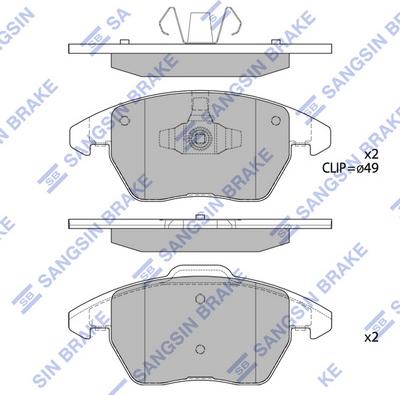 Hi-Q SP2098A - Kit de plaquettes de frein, frein à disque cwaw.fr