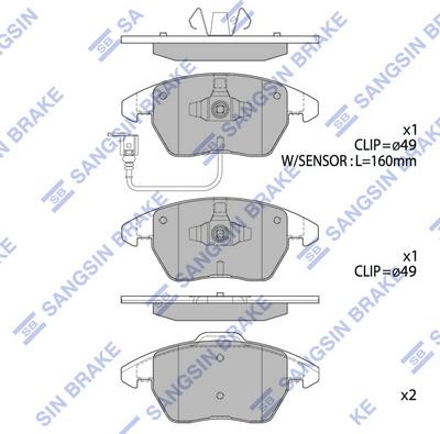 Hi-Q SP2098 - Kit de plaquettes de frein, frein à disque cwaw.fr