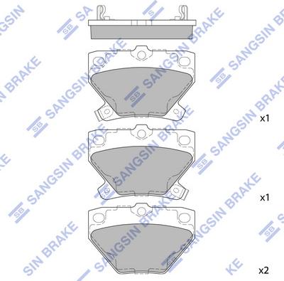 Hi-Q SP2044 - Kit de plaquettes de frein, frein à disque cwaw.fr