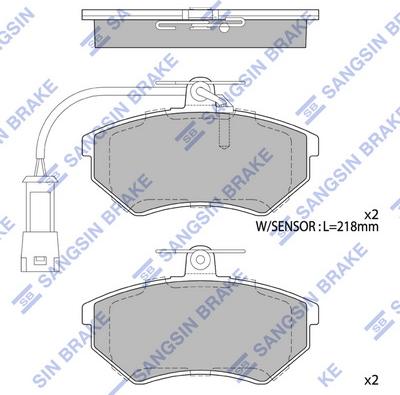 Hi-Q SP2005A - Kit de plaquettes de frein, frein à disque cwaw.fr