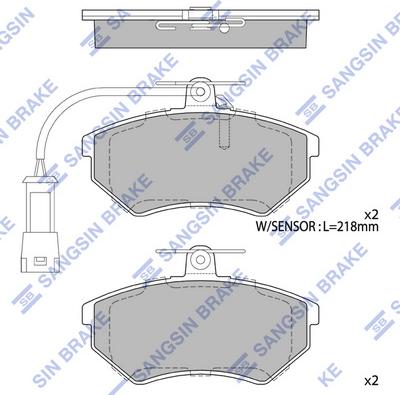 Hi-Q SP2005 - Kit de plaquettes de frein, frein à disque cwaw.fr