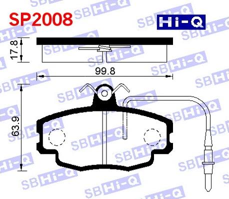 Hi-Q SP2008 - Kit de plaquettes de frein, frein à disque cwaw.fr