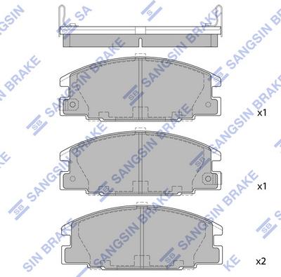 Hi-Q SP2010 - Kit de plaquettes de frein, frein à disque cwaw.fr