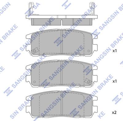 Hi-Q SP2089 - Kit de plaquettes de frein, frein à disque cwaw.fr