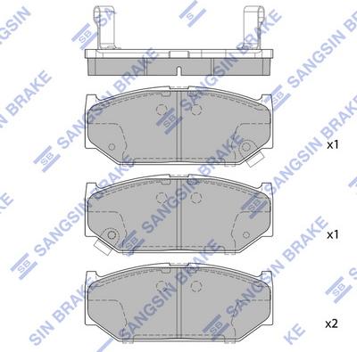 Hi-Q SP2086 - Kit de plaquettes de frein, frein à disque cwaw.fr