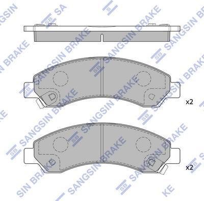 Hi-Q SP2088 - Kit de plaquettes de frein, frein à disque cwaw.fr