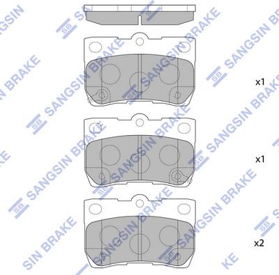 Hi-Q SP2083 - Kit de plaquettes de frein, frein à disque cwaw.fr