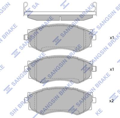 Hi-Q SP2034A - Kit de plaquettes de frein, frein à disque cwaw.fr