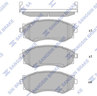 Hi-Q SP2034B - Kit de plaquettes de frein, frein à disque cwaw.fr