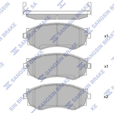 Hi-Q SP2034 - Kit de plaquettes de frein, frein à disque cwaw.fr