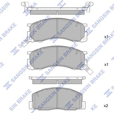 Hi-Q SP2035 - Kit de plaquettes de frein, frein à disque cwaw.fr