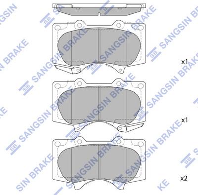 Hi-Q SP2033 - Kit de plaquettes de frein, frein à disque cwaw.fr