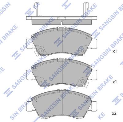 Hi-Q SP2032A - Kit de plaquettes de frein, frein à disque cwaw.fr