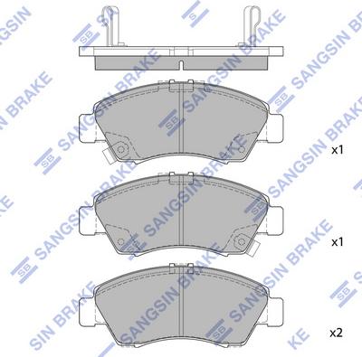 Hi-Q SP2032 - Kit de plaquettes de frein, frein à disque cwaw.fr