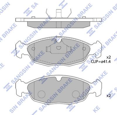 Hi-Q SP2024 - Kit de plaquettes de frein, frein à disque cwaw.fr