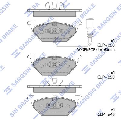 Hi-Q SP2025 - Kit de plaquettes de frein, frein à disque cwaw.fr