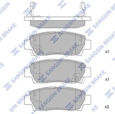 Hi-Q SP2022 - Kit de plaquettes de frein, frein à disque cwaw.fr