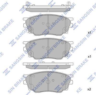 Hi-Q SP2027 - Kit de plaquettes de frein, frein à disque cwaw.fr