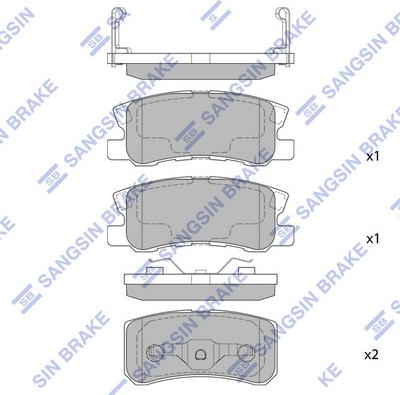 Hi-Q SP2076 - Kit de plaquettes de frein, frein à disque cwaw.fr