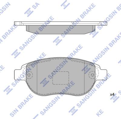 Hi-Q SP2073 - Kit de plaquettes de frein, frein à disque cwaw.fr